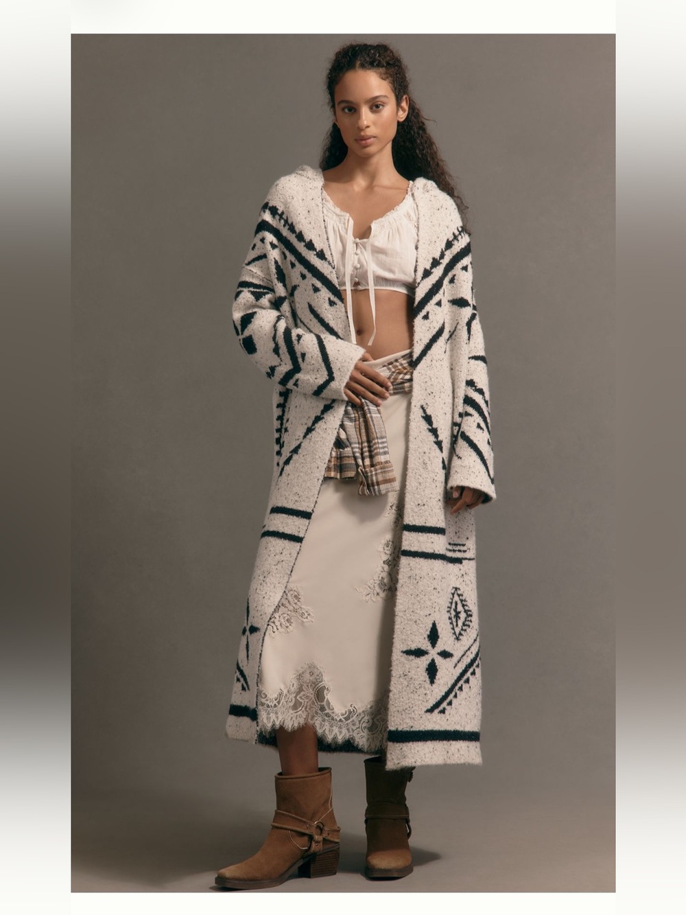 Anthropologie Pilcro Hooded Duster Sweater